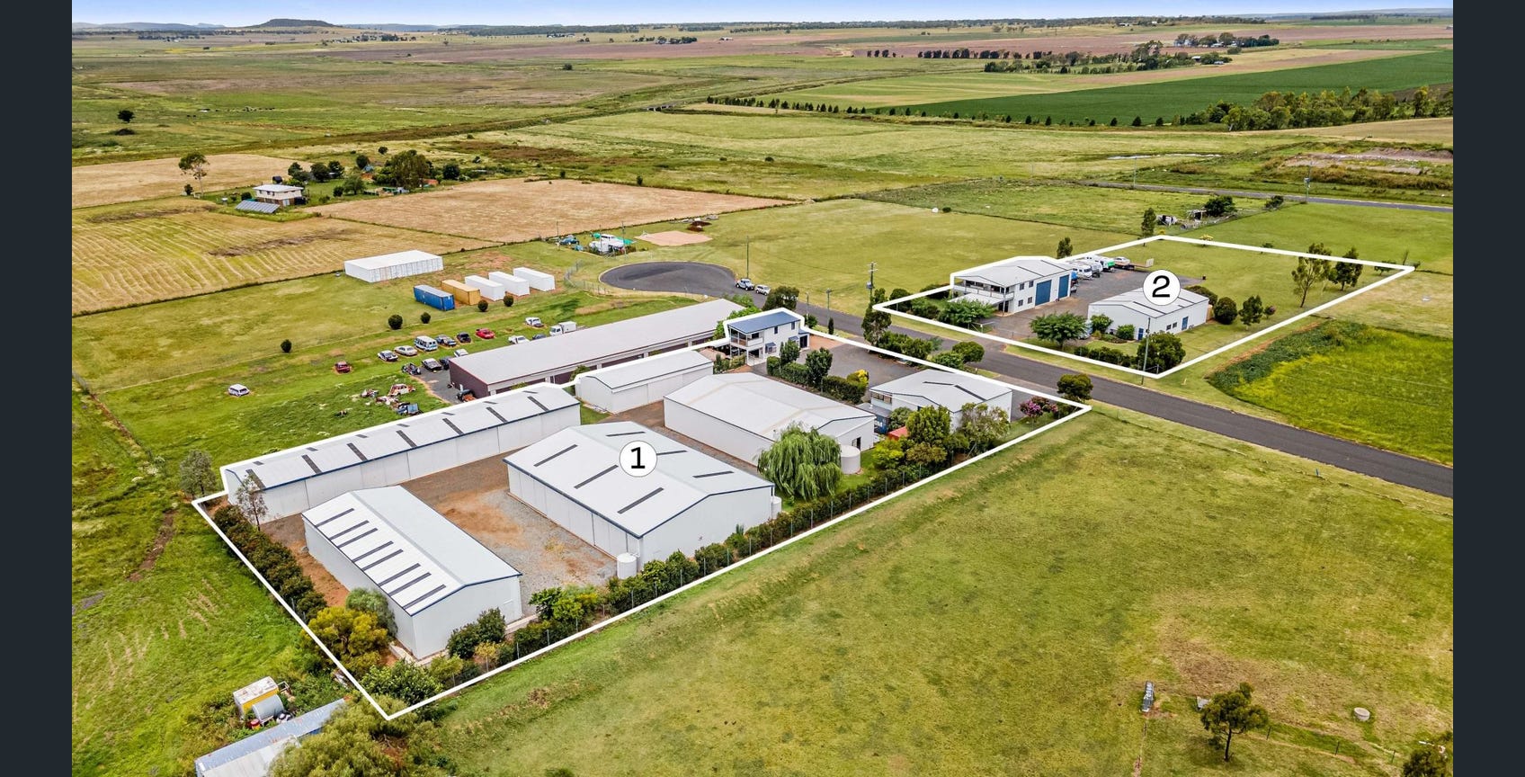 Aerial view of Eastern Downs Storage and Stopover