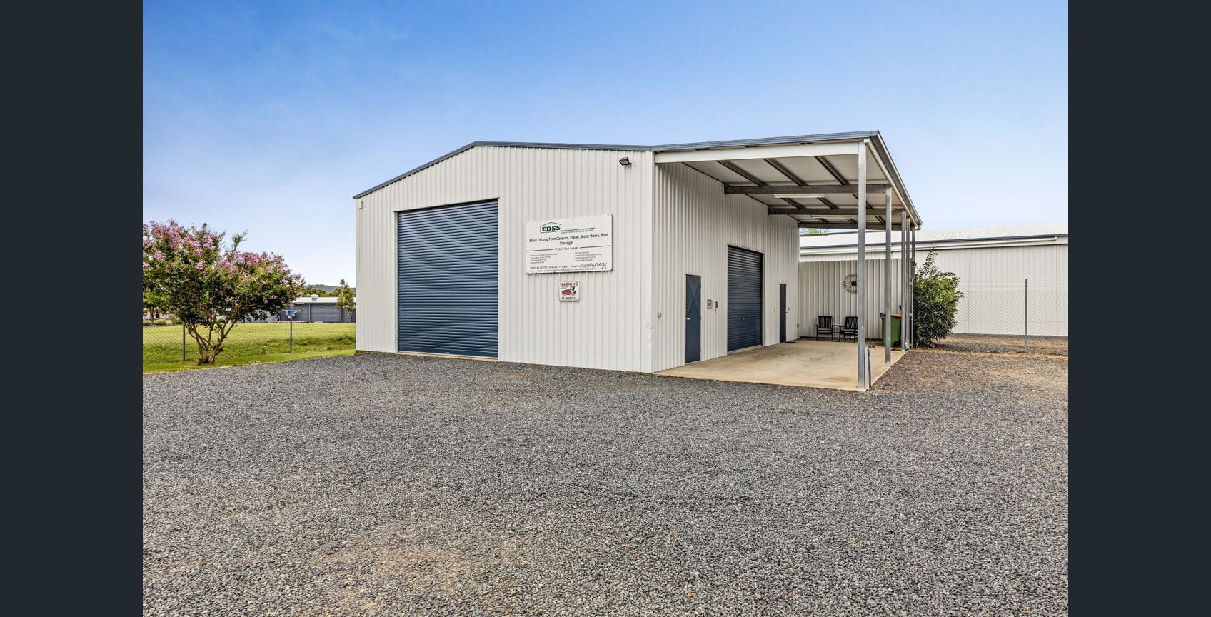 Office entry and covered area at Eastern Downs Storage and Stopover